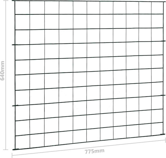 vidaXL Garduri din Metal în Culoarea Verde 64x77.5cm