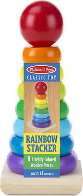 Melissa & Doug Stacking Toy Rainbow Stacker Classic Toy made of Wood for 18++ Months