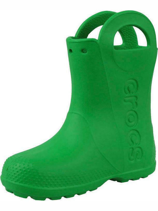 Crocs Παιδικές Γαλότσες Handle It Πράσινες