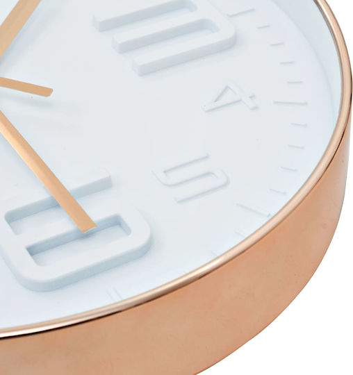 vidaXL Wanduhr Kunststoff Kupfer Ø30cm