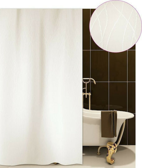 San Lorentzo Berlin Fabric Shower Curtain 180x180cm White 1777 BEIGE