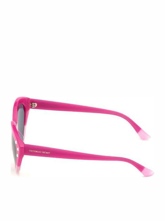 Victoria's Secret Women's Sunglasses with Pink Plastic Frame and Gray Lens VS0009 72C