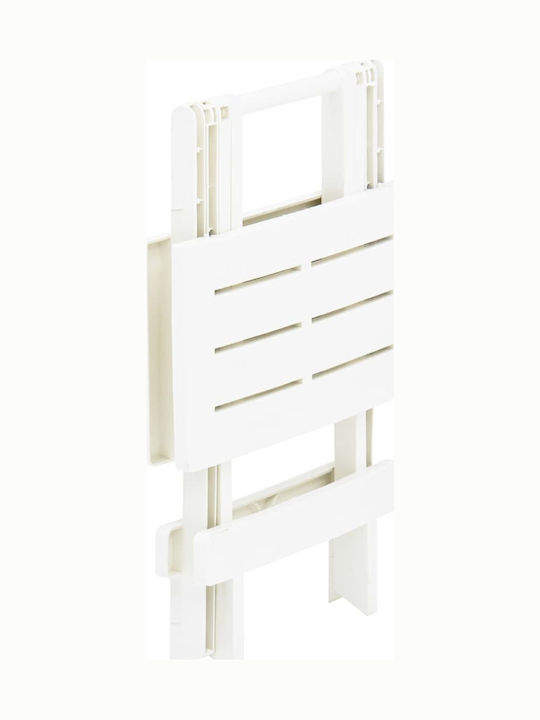 Sitting Room Outdoor Foldable Plastic Table White 45x43x50cm
