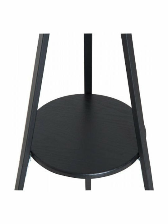 HomCom Freistehender Kleiderständer Metallisch Schwarz 45x45x180cm