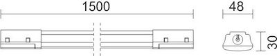 Spot Light Outdoor Lighting Batten with Built-in LED 45W 150cm