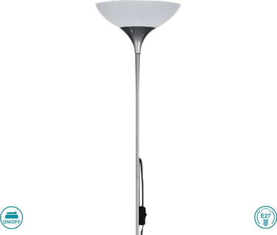 Trio Lighting Dezwo Floor Lamp H180xW28cm. with Socket for Bulb E27 White