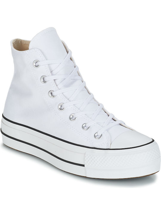 Chuck Taylor All Star Lift High Top Flatforms Boots White / Black