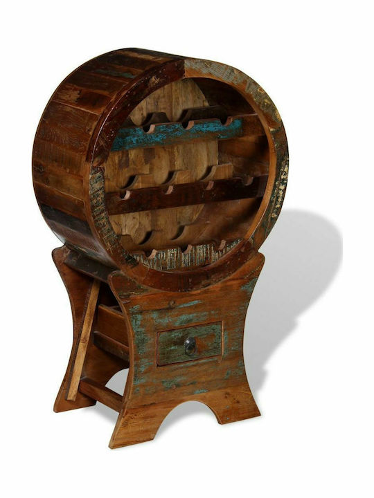 vidaXL Freistehend Weinkeller Hölzernes für 10 Flaschen Dark Brown 55x30x90εκ.