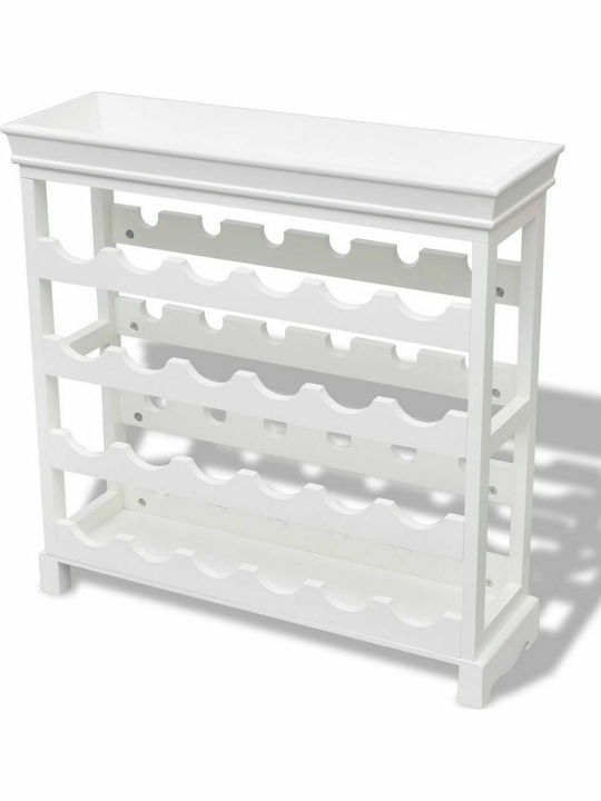 vidaXL Abreu Freistehend Weinkeller Hölzernes für 24 Flaschen Weiß 70x22.5x70.5εκ.