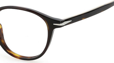 David Beckham Plastic Eyeglass Frame Brown Tortoise DB 1018 086