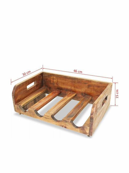 vidaXL Freistehend Weinkeller Hölzernes für 16 Flaschen Braun 46x30x15εκ.