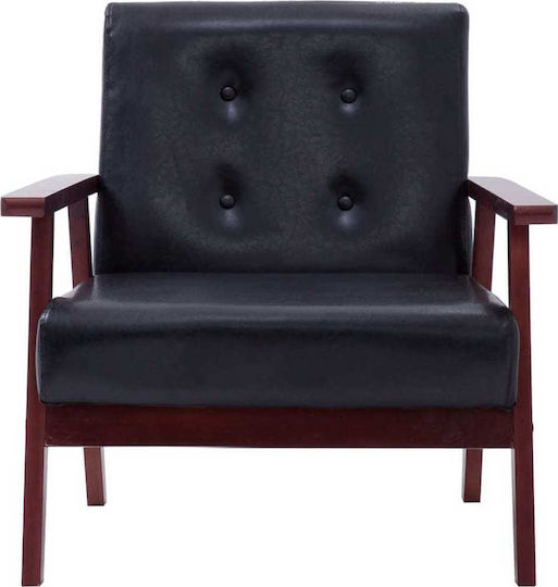 Set de Sufragerie Scaun cu 3 locuri și fotoliu Negru