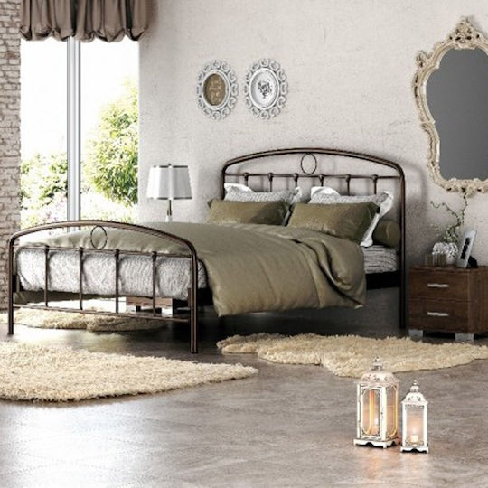 Basic Κρεβάτι Διπλό για Στρώμα 150x200cm Καφέ Basic Κρεβάτι Διπλό για Στρώμα 150x200cm Καφέ