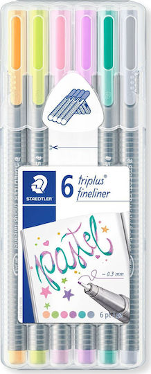 Staedtler Triplus Fineliner 334 Markere de desen 0.3mm Multicolor 6buc