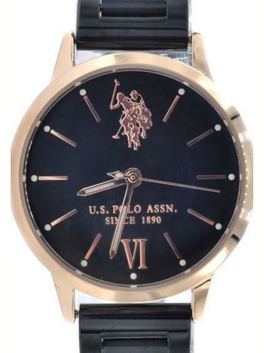 U.S. Polo Assn. Evelyn Women's Watch with Black Metal Bracelet