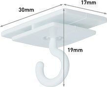 3M Plastic Hanger Kitchen Hook with Sticker White 3pcs 17008