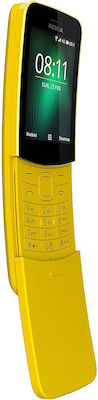 Nokia 8110 4G Dual SIM (500MB/4GB) Κινητό με Κουμπιά Κίτρινο