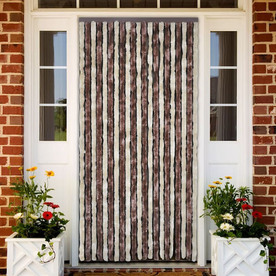 vidaXL Türvorhang Beige-Light Brown 100x220cm 240572