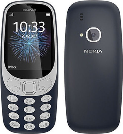 Nokia 3310 2017 Dual SIM (16MB) Κινητό με Κουμπιά (Ελληνικό Μενού) Dark Blue