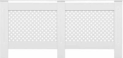 vidaXL White Radiator Cover 172x19x81.5cm 284325