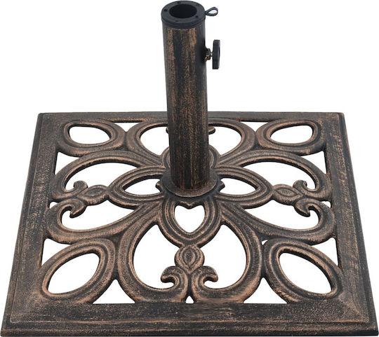 vidaXL Umbrella Stand made of Cast Iron in Bronze Color 12x49x33cm