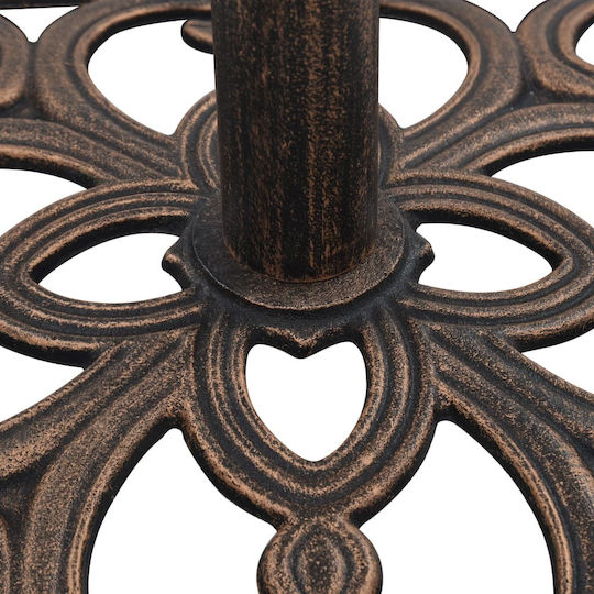 vidaXL Umbrella Stand made of Cast Iron in Bronze Color 12x49x33cm