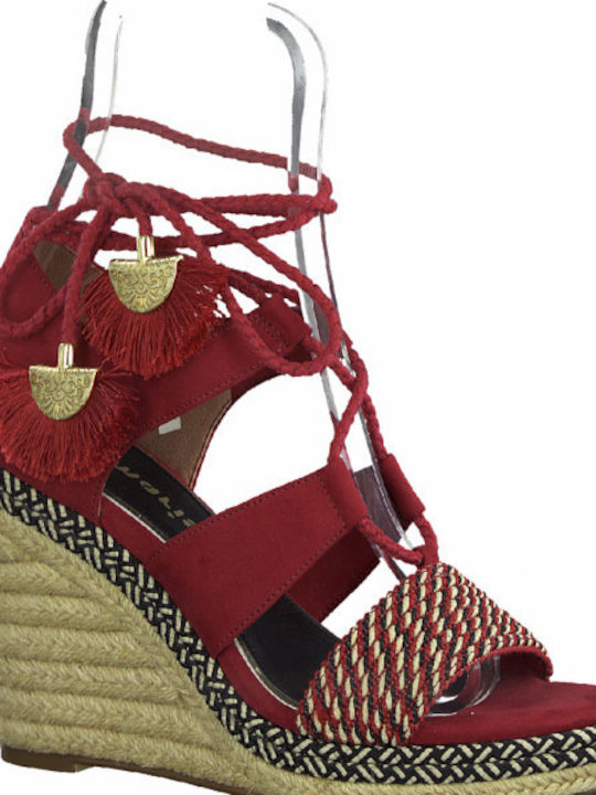 Tamaris Women's Platform Espadrilles Red