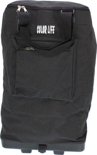 Colorlife Σακ Βουαγιάζ 30lt Μαύρο με Ρόδες Υφασμάτινο Μ57xΠ19xΥ34εκ.