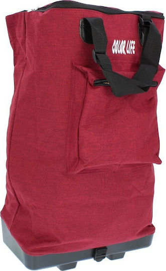 Colorlife TW-37 Sack Voyage 30lt Red with Wheels Fabric L57xW19xH34cm