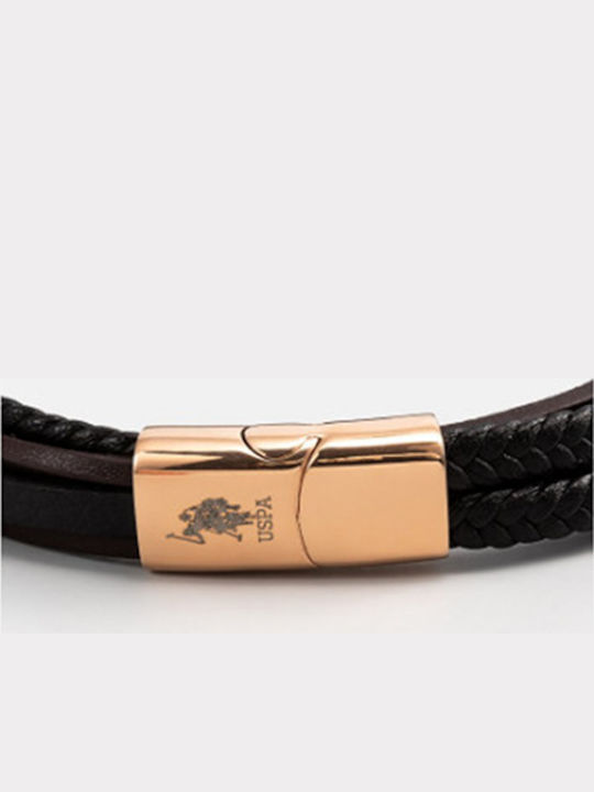 U.S. Polo Assn. Men's Leather Bracelet