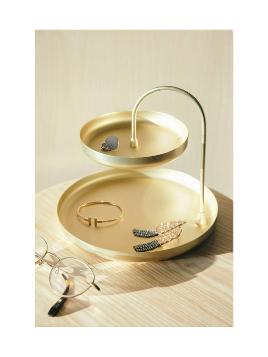 Umbra Poise Jewellery Box Metallic Gold 20x20x20cm