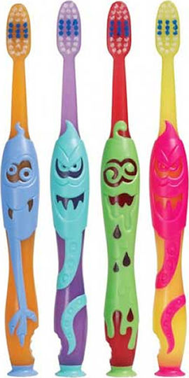 Elgydium Kids Monster Souple Soft Baby Toothbrush For 2+ Years Orange Blue