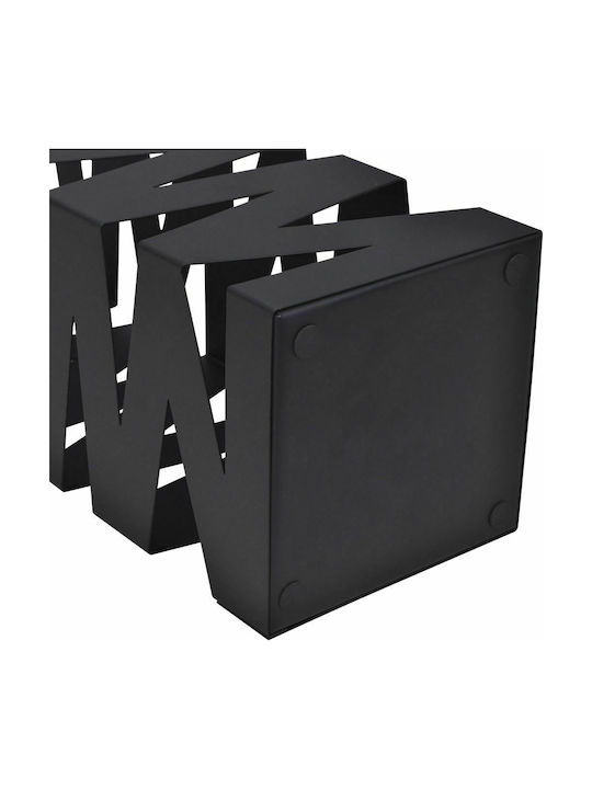vidaXL Black 15.5x15.5x48.5cm