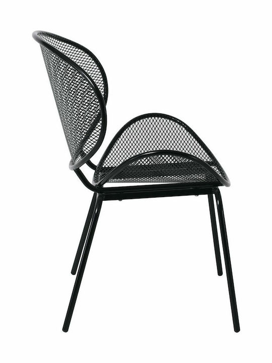 Scaun de exterior Metalic Oliver Negru 65x61x86cm
