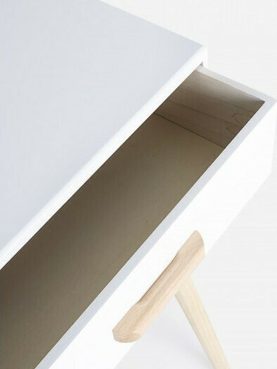 Ordinary Solid Wood Console Table White L90xW40xH79cm