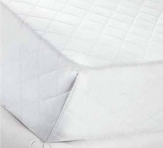 Nima Protective Cover Queen with Skirt Abbraccio Fabric White 160x200+30cm