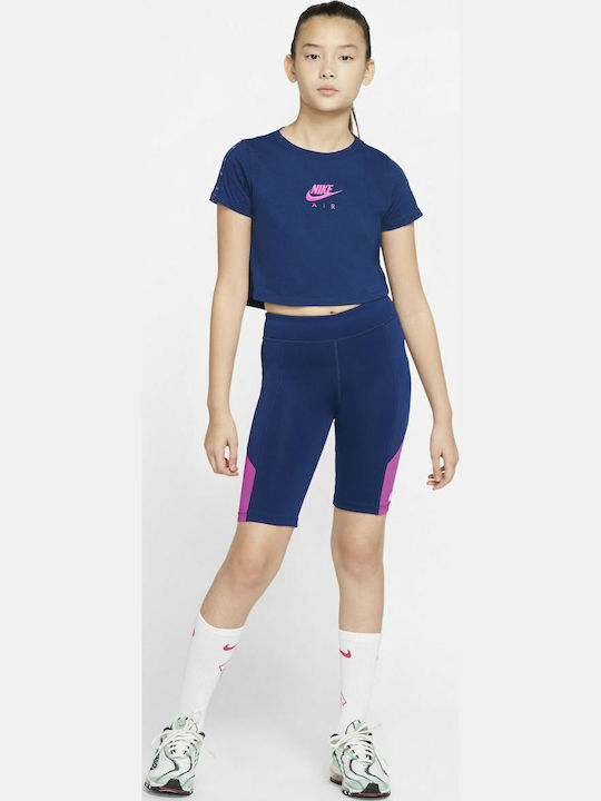 Παιδικό Κολάν Αθλητικό Κοντό Dri-Fit Μπλε Trophy