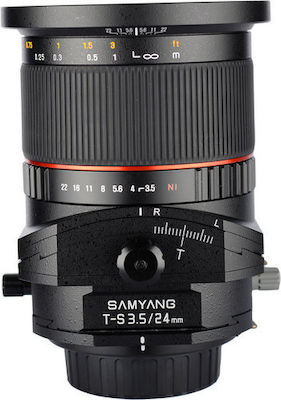 Samyang Full Frame Camera Lens 24mm f/3.5 ED AS UMC Wide Angle / Tilt-Shift for Canon EF Mount Black