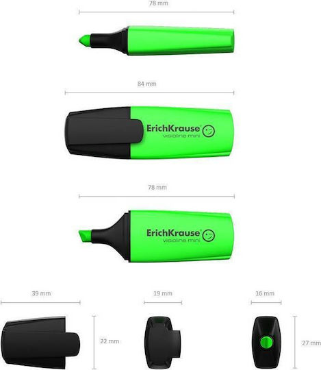ErichKrause Visioline Mini Маркер за Подчертаване 5.2мм Зелен