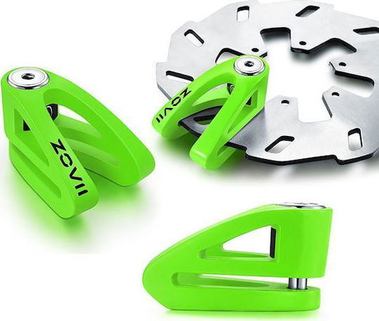 Zovii ZV6 Motorcycle Disc Brake Lock with 6mm Pin in Green