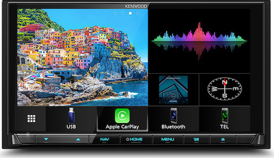 Kenwood Ηχοσύστημα Αυτοκινήτου 2DIN (Bluetooth/USB) με Οθόνη Αφής 6.8"