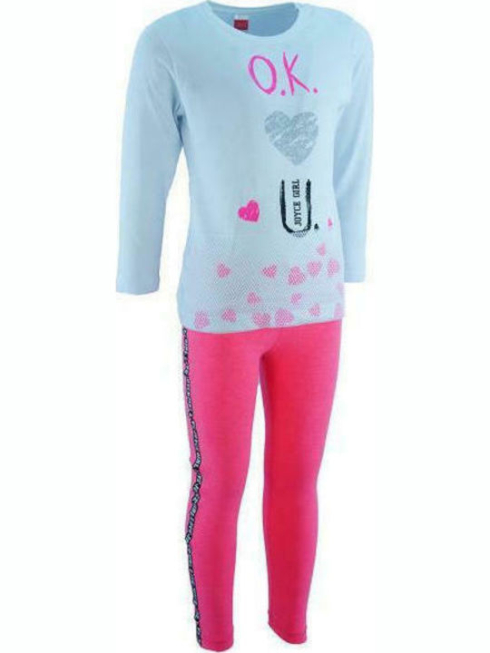 Joyce Kinder Set mit Leggings Winter 2Stück Weiß