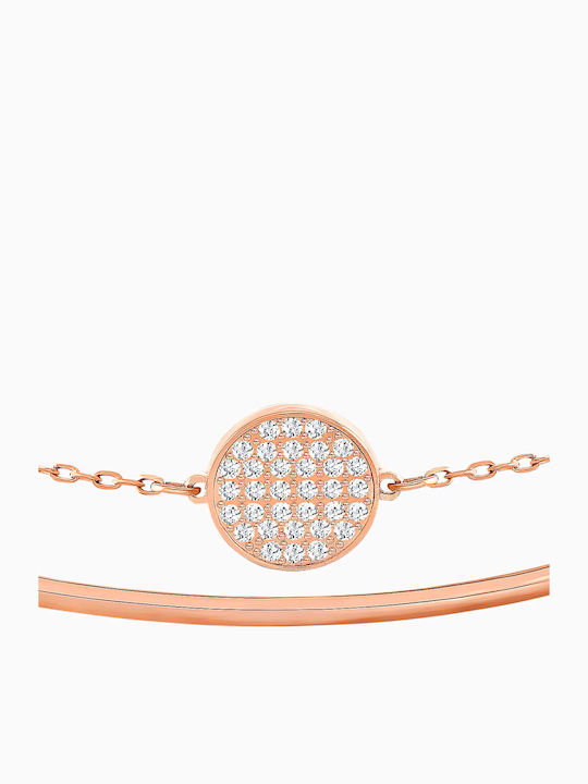 Swarovski Ginger Medium Γυναικείο Βραχιόλι Χειροπέδα από Ατσάλι Επιχρυσωμένο 16cm