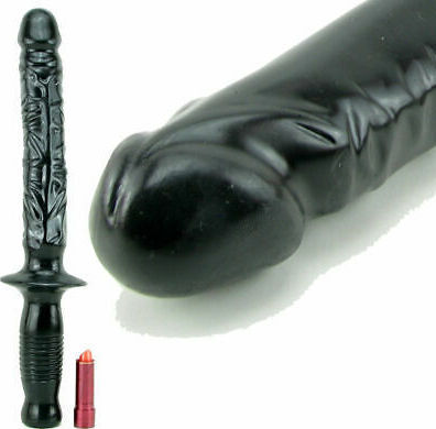 Doc Johnson Classic The Manhandler Glass Dildo Black 25cm