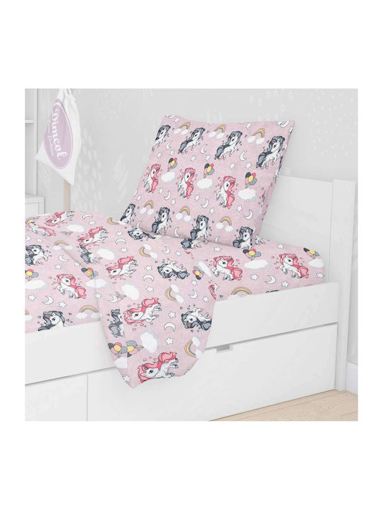 Dimcol Unicorn Kids Cotton Pillowcase 50x70cm 107 Lila 1925813106410774