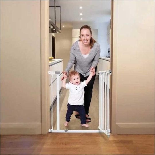 Dreambaby Ava Foldable Security Door Simple Placement made of Metal in White Color 81x76cm 1pcs