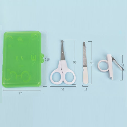 Kidsme Kidsme Baby Nail Care Set Green 4 Pieces