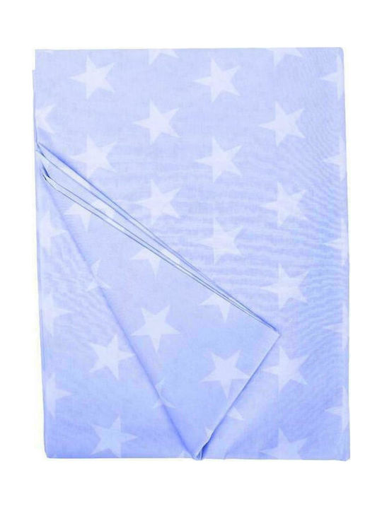 Dimcol Star Baby Bettlaken Für Wiege Baumwolle Hellblau 80x110cm