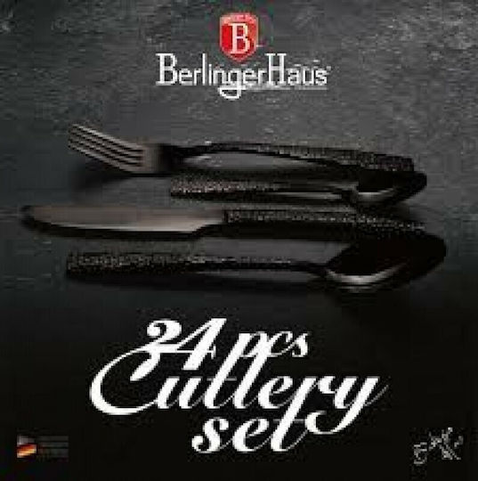 Berlinger Haus Black Smith Collection Σετ Μαχαιροπίρουνα Μαύρα Ανοξείδωτα 24τμχ