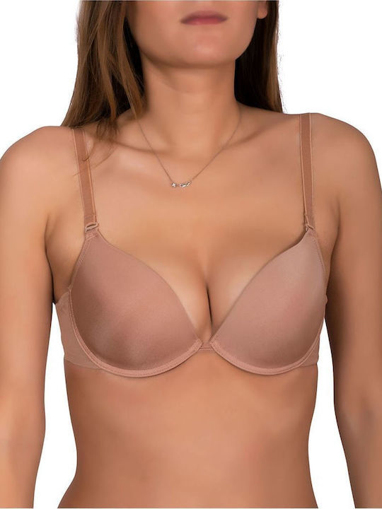 Basic Secret Push Up Bra Underwire Beige